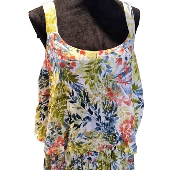 Woman Within 1X 22/24 Floral Maxi Dress - Picture 3 of 7